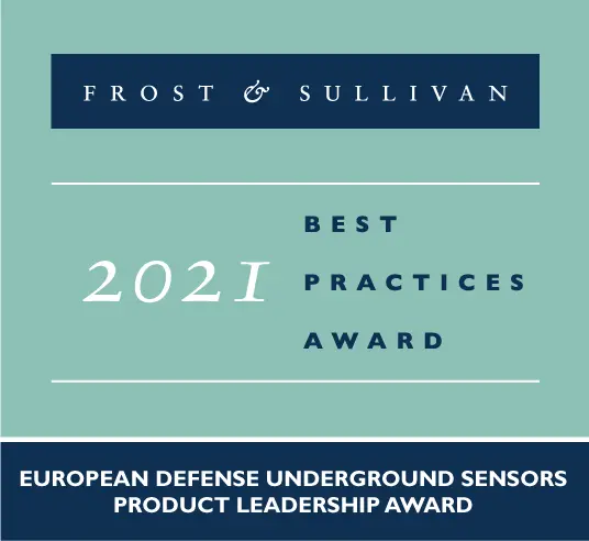 Frost & Sullivan 2021 Best Practices Award - European Defense Underground Sensors Product Leadership Award