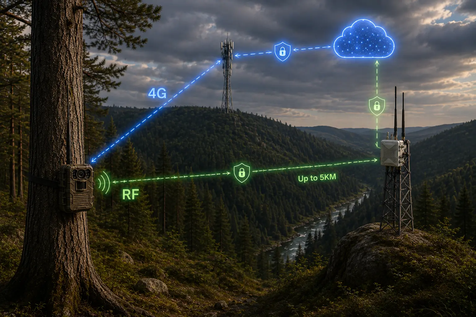CovertEye image transmitting over 4G or RF