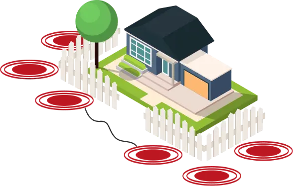 InvisiFence Plus section installation layout diagram