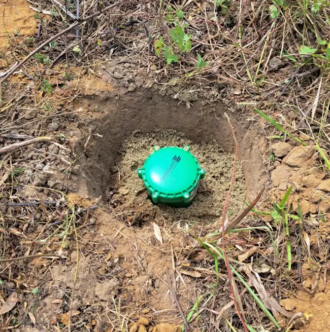 Seismic Shield sensor installed in soil