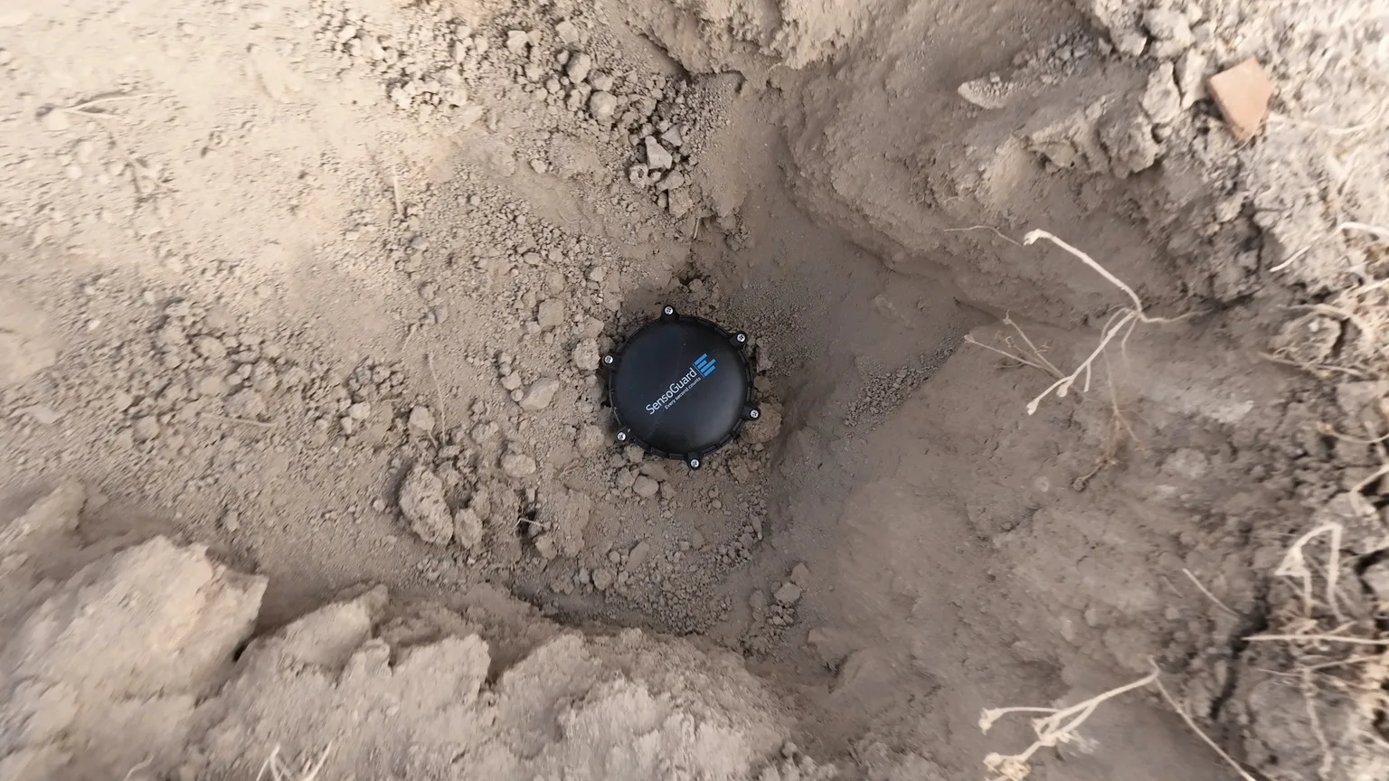 AIO XR sensor installed in soil